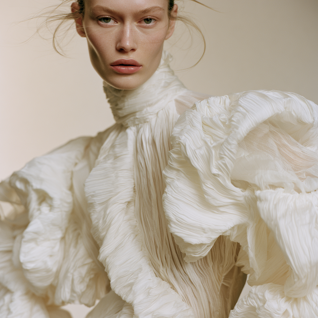 Luxury minimalistic ivory couture